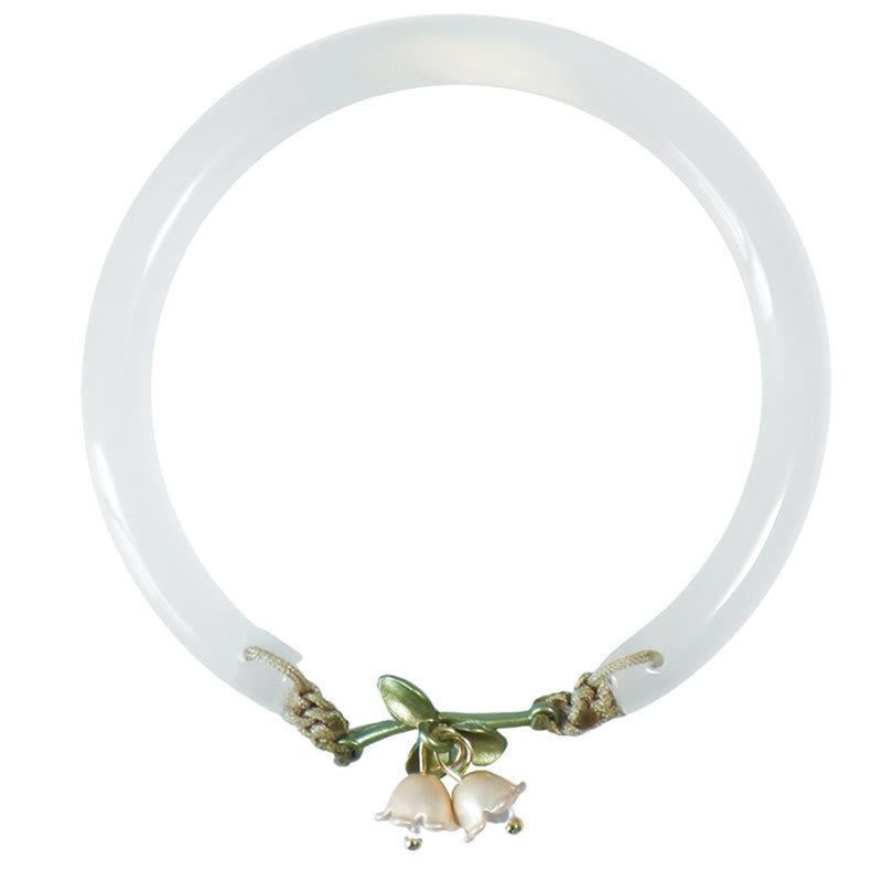 Wear FengShui Lily of the Valley Flower Happiness Strength Bracelet Bangle