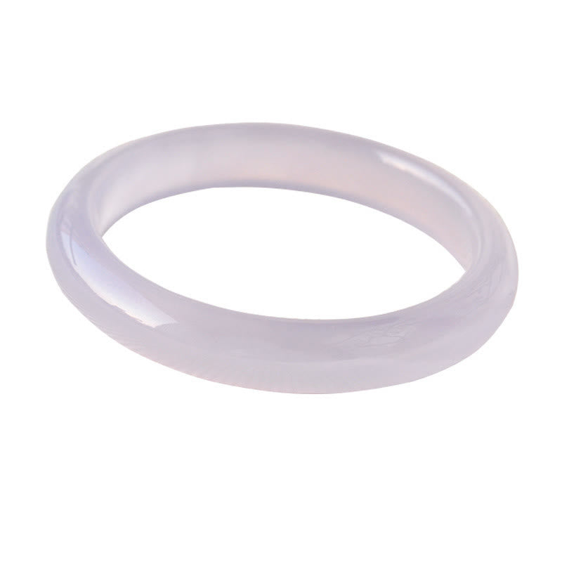 Wear FengShui Natural Chalcedony Positive Energy Bracelet Bangle