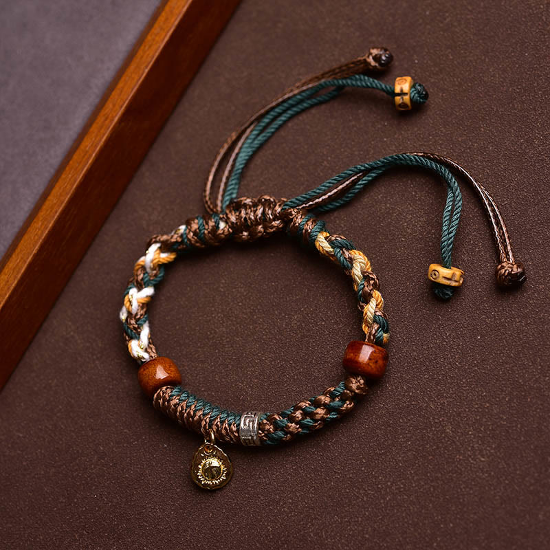Wear FengShui Tibetan Bone Beads Luck Rope Bracelet