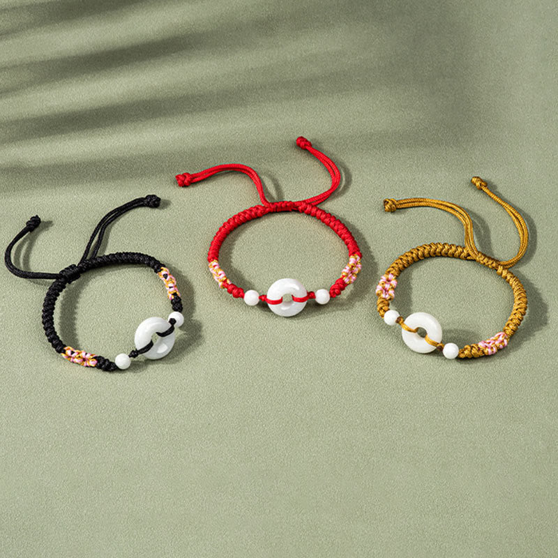 Wear FengShui Jade Luck Abundance Red String Bracelet