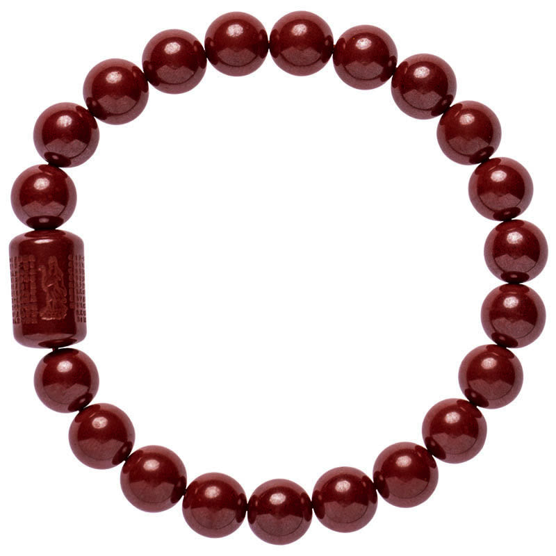 Wear FengShui Natural Cinnabar Heart Sutra Blessing Bracelet