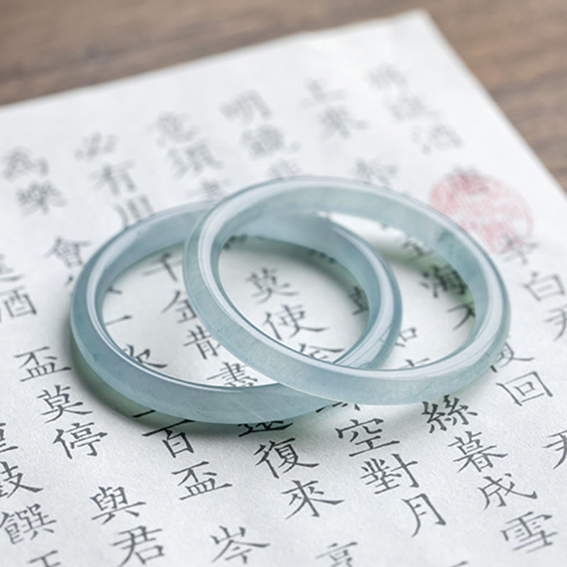 Wear FengShui Natural Aquamarine Serenity Bangle Bracelet