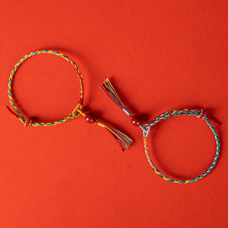 Wear FengShui Colorful String Cinnabar Concentration Bracelet