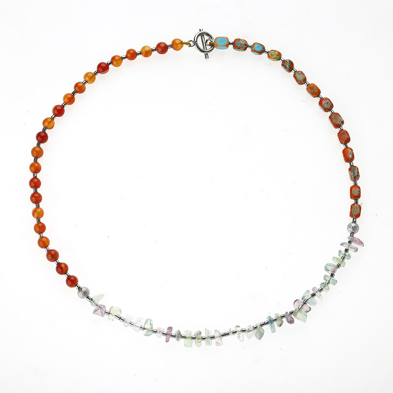 Wear FengShui Fluorite Red Agate Emperor Stone Power Triple Wrap Bracelet