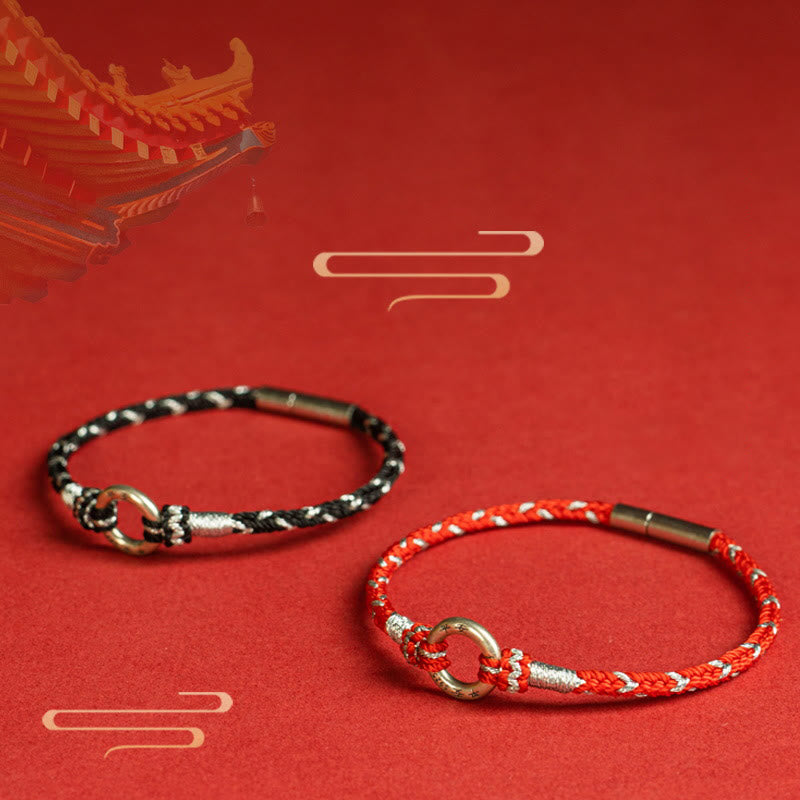 Wear FengShui Red String 925 Sterling Silver Safe Luck Bracelet