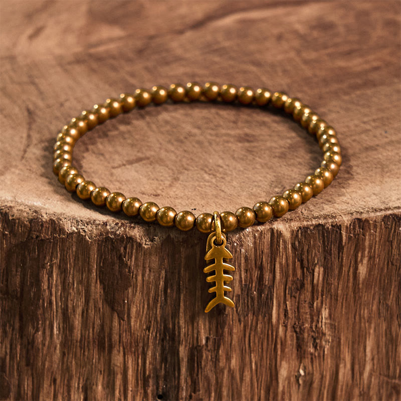 Wear FengShui Copper Fish Bone Healing Bracelet