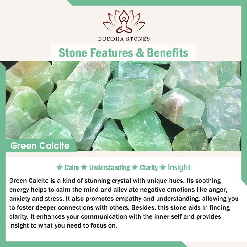 Wear FengShui Green Calcite Lovely Rabbit Charm Clarity Bracelet