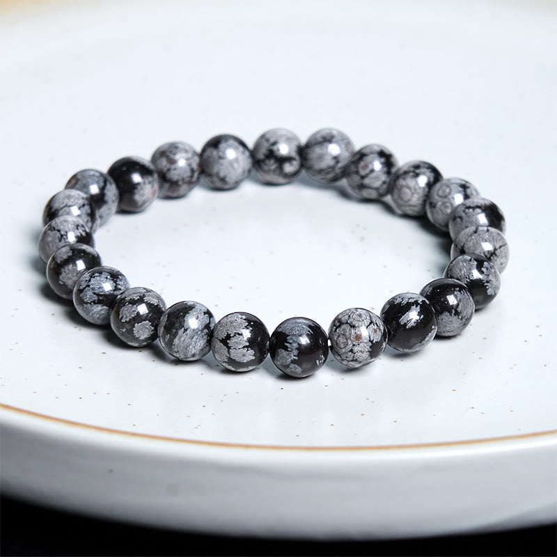 Wear FengShui Snowflake Obsidian Balance Bracelet