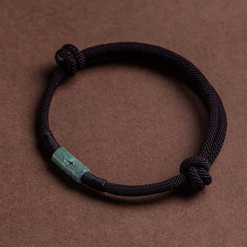 Wear FengShui Luck Jade String Rope Bracelet