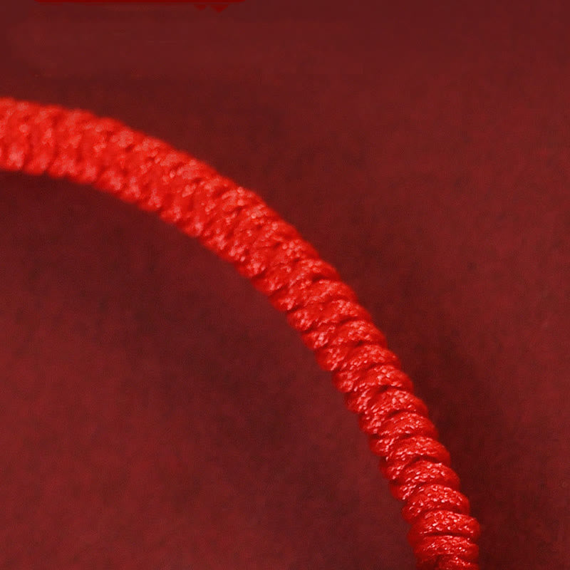Wear FengShui Handmade Red Agate Chinese Zodiac Red String Braided Protection Bracelet