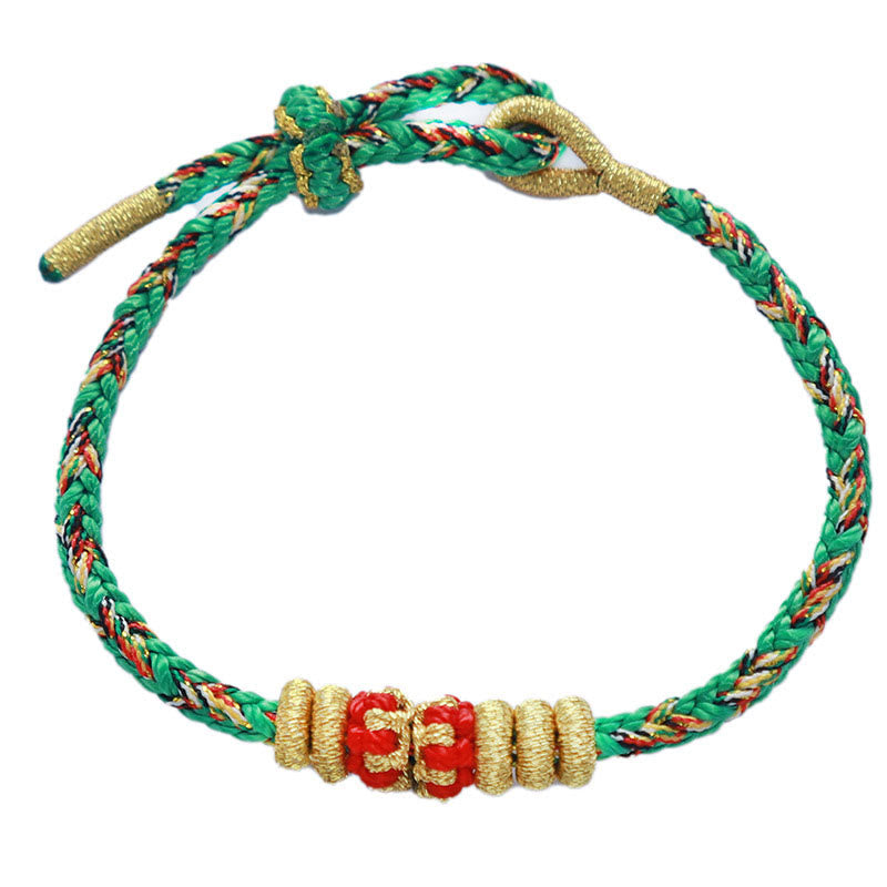 Wear FengShui Chinese Zodiac Natal Buddha Colorful Strings Luck Bracelet