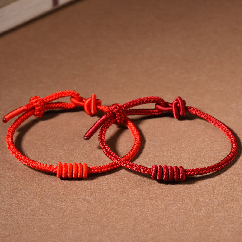 Wear FengShui Red String Eight Stranded Rope Strength Bracelet