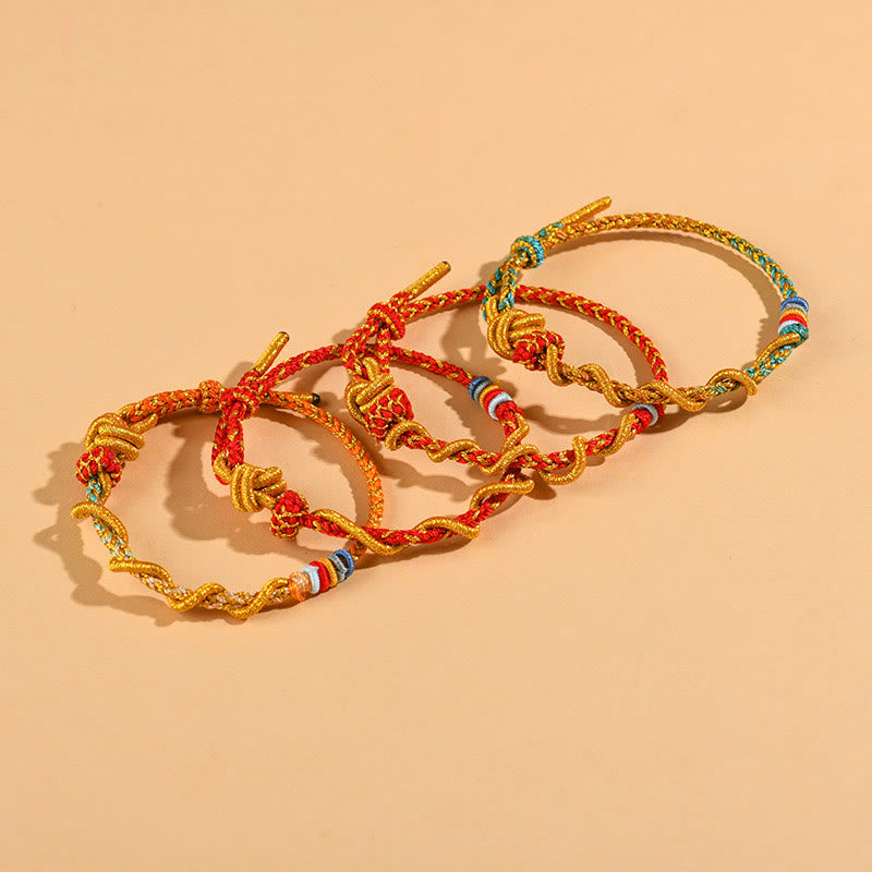 Wear FengShui Colorful String Snake Dragon Year of the Snake Luck Bracelet