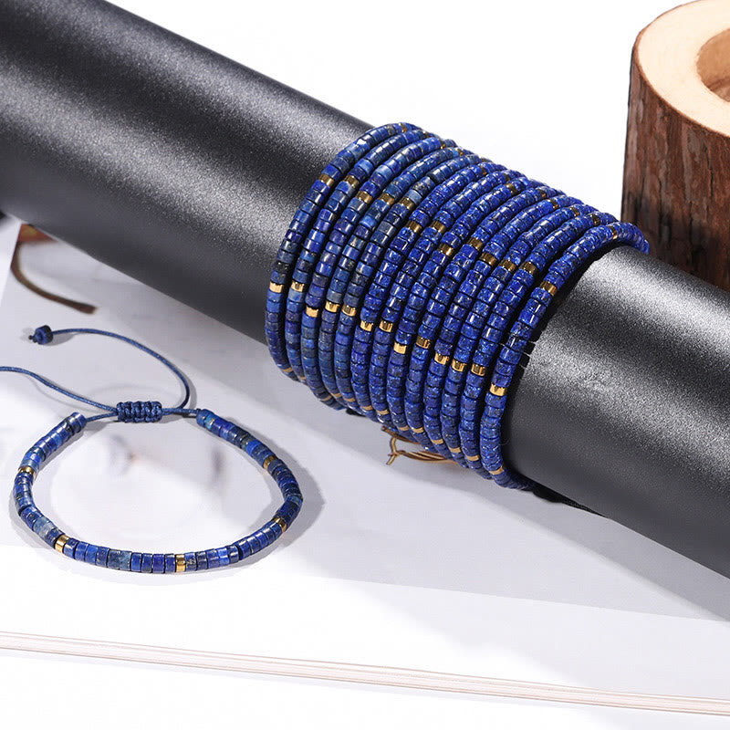 Wear FengShui Natural Lazurite Spacer Bead Positive Balance Bracelet