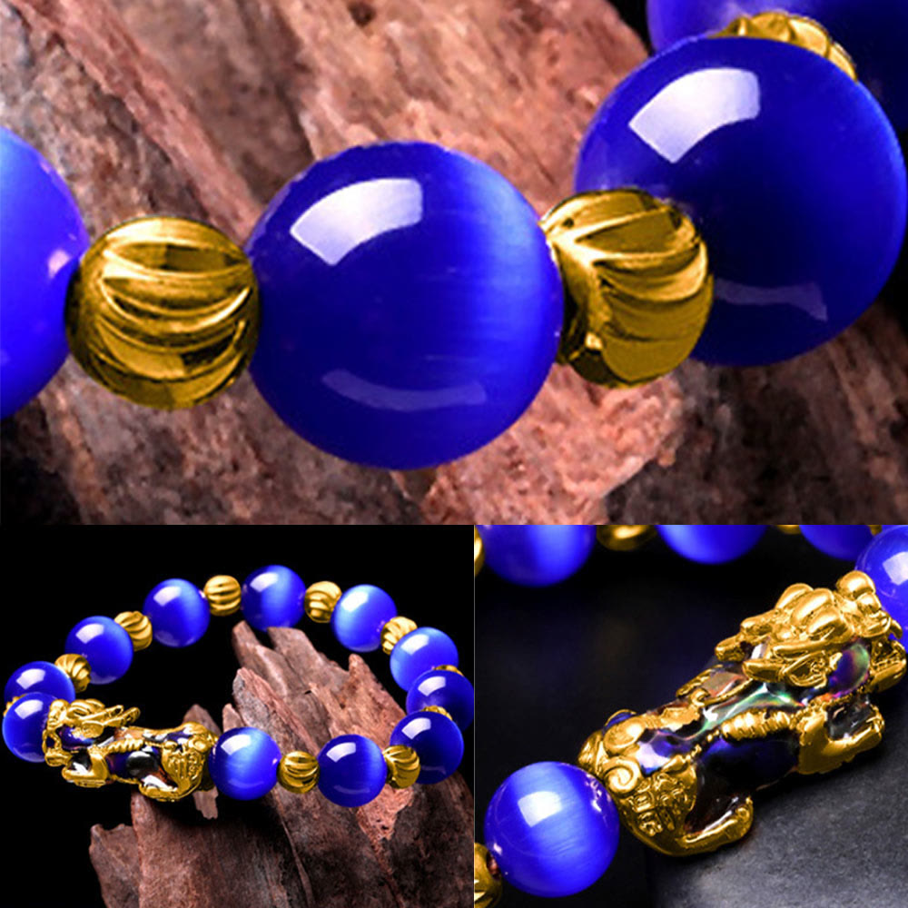 Wear FengShui Cat Eye Color Change PiXiu Support Bracelet