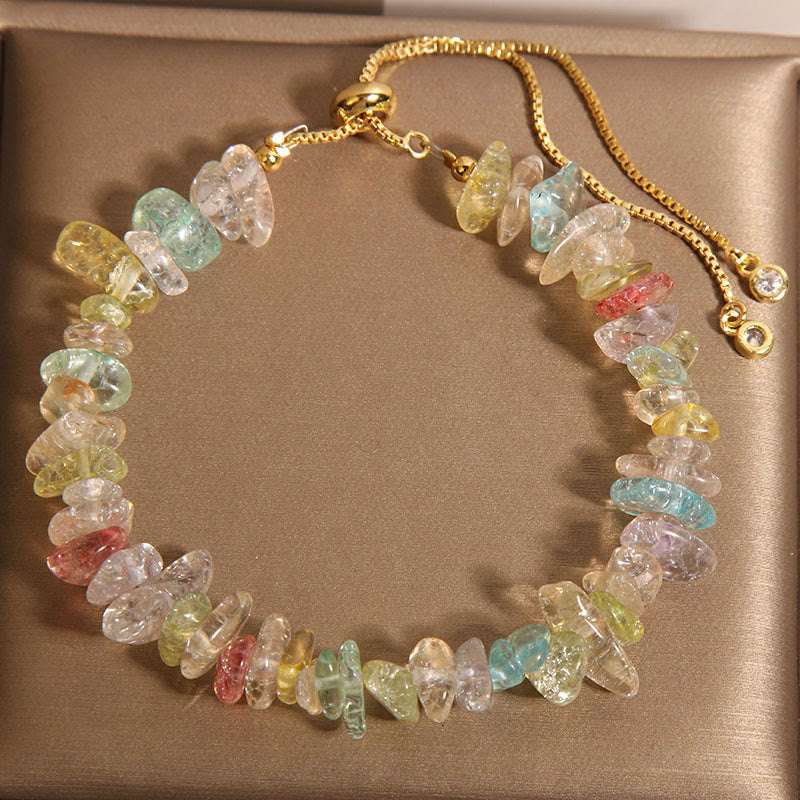 Wear FengShui Various Gravel Crystals White Crystal Blue Crystal Protection Bracelet