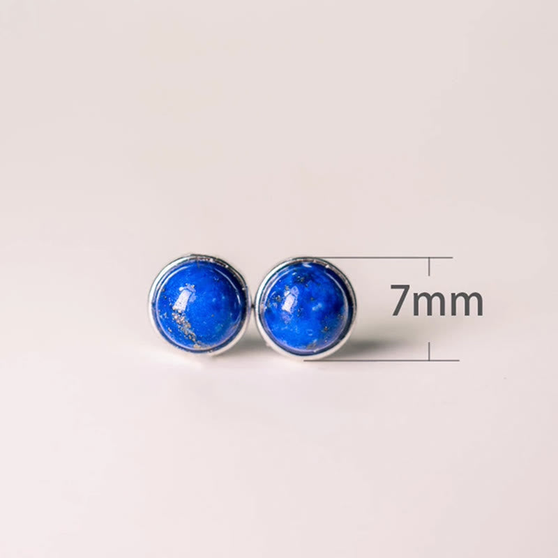 Wear FengShui Vintage 925 Sterling Silver Lazurite Balance Earrings