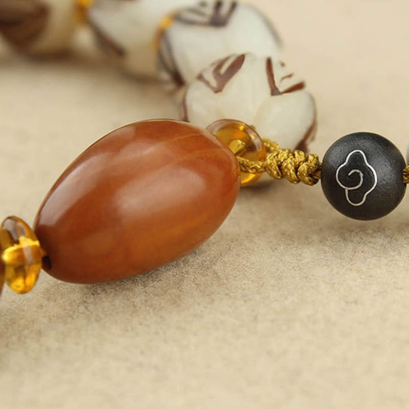 Wear FengShui Tibetan Mala White Bodhi Seed Peace Bracelet