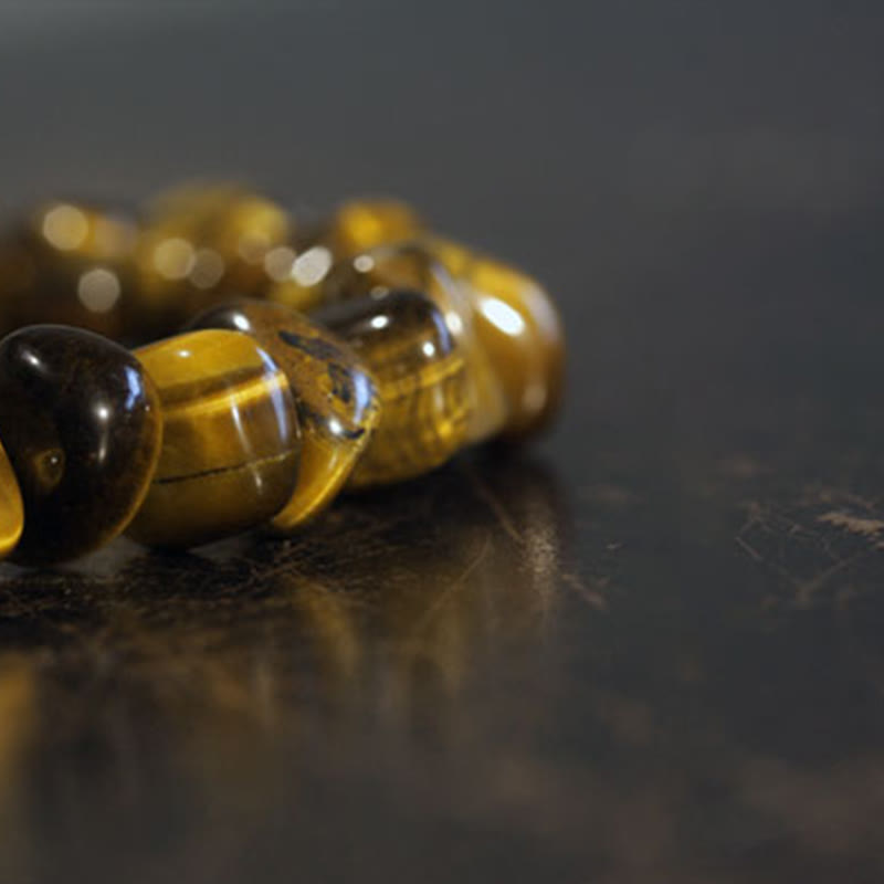 Wear FengShui Tiger Eye Irregular Blocks Courage Bracelet
