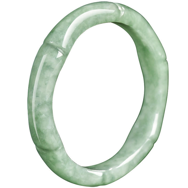 Wear FengShui Natural Bamboo Design Jade Abundance Ring