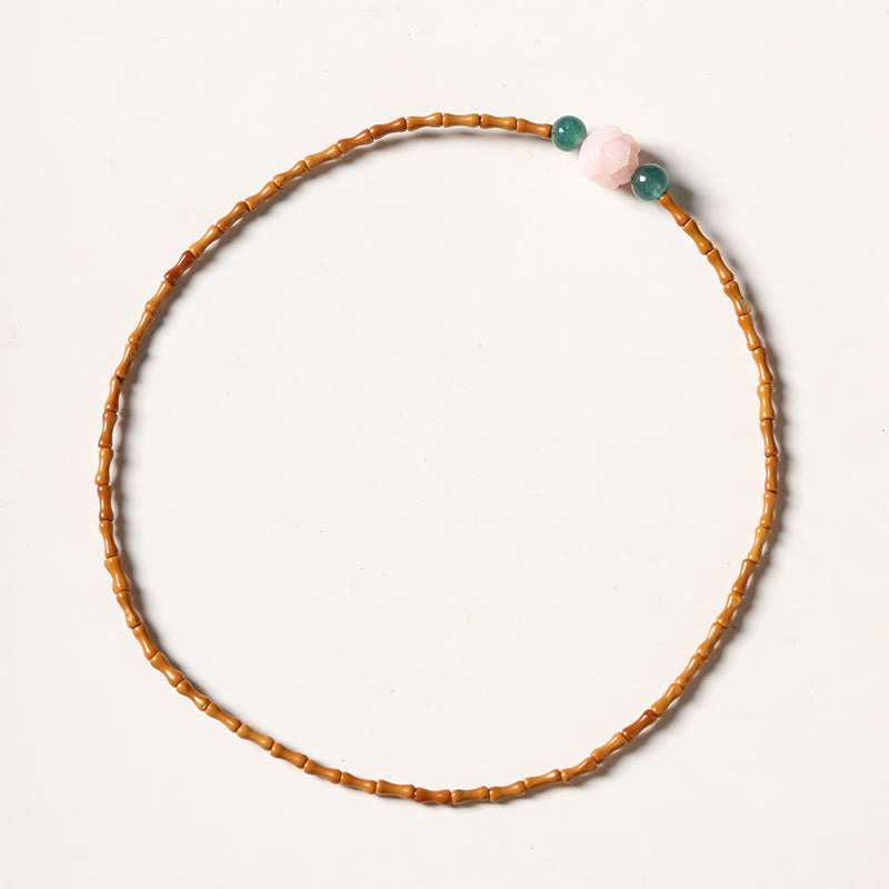 Wear FengShui Ultra-fine Olive Pit Lotus Inner Strength Double Circle Bracelet