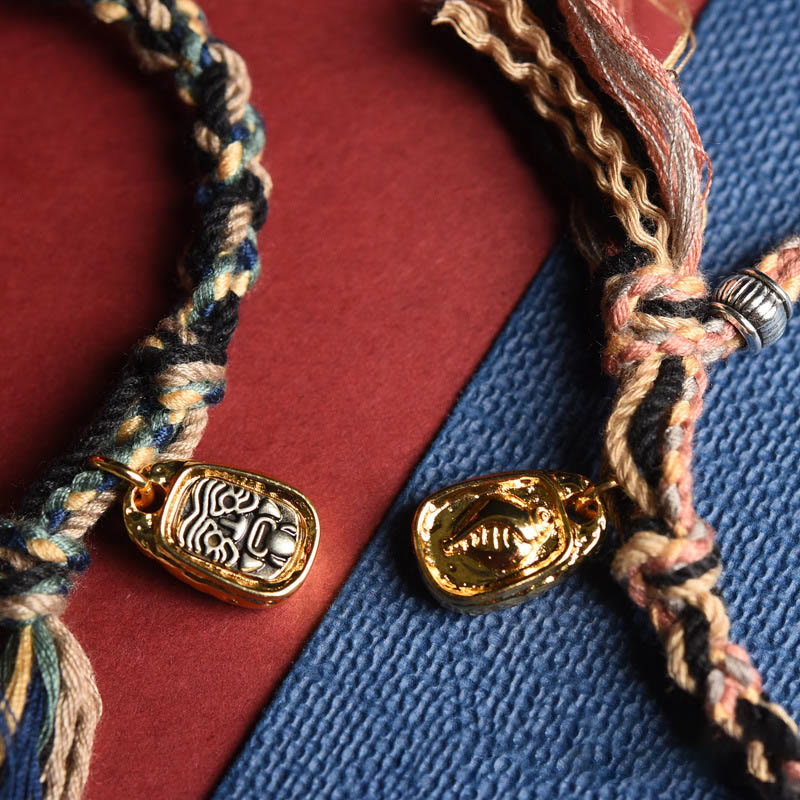 Wear FengShui Tibet Om Mani Padme Hum Carved Zakiram Focus Rope Bracelet