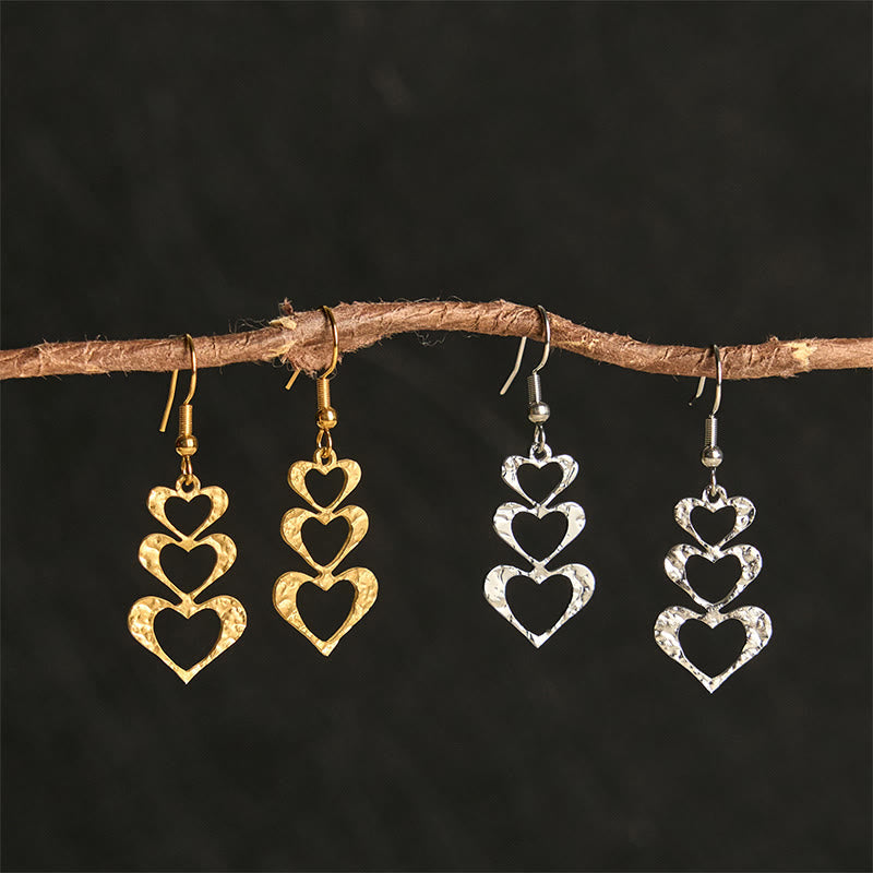 Wear FengShui Elegant Titanium Steel Balance Hammer Marks Earrings