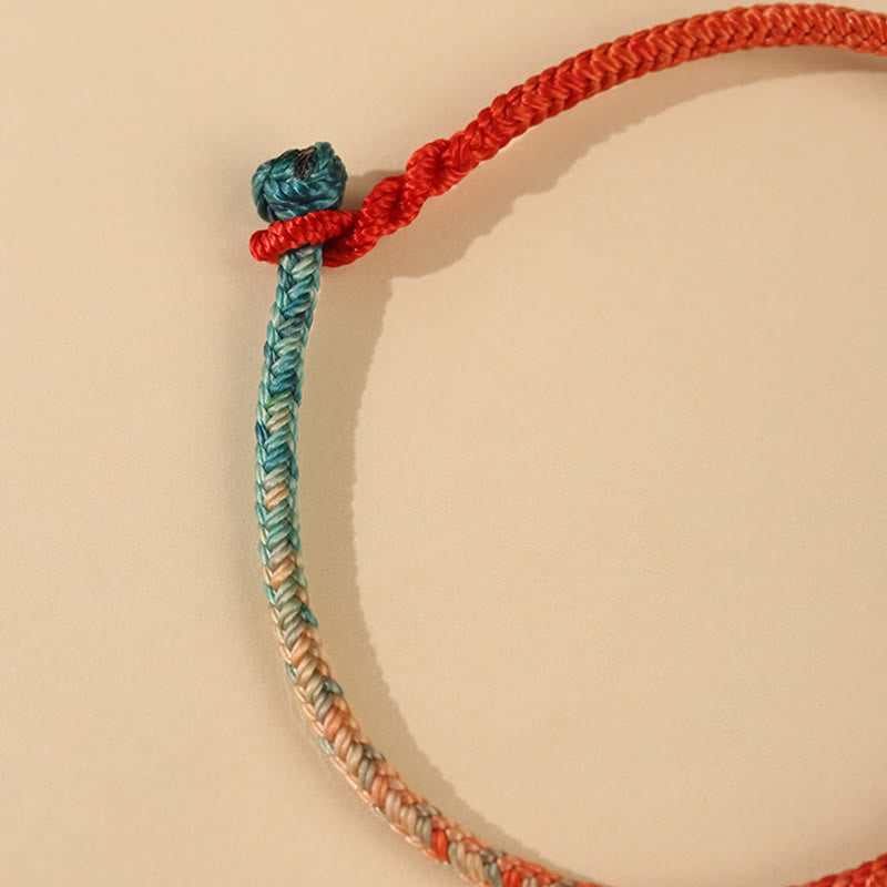 Wear FengShui Colored String Hand-woven Knots Strength Bracelet