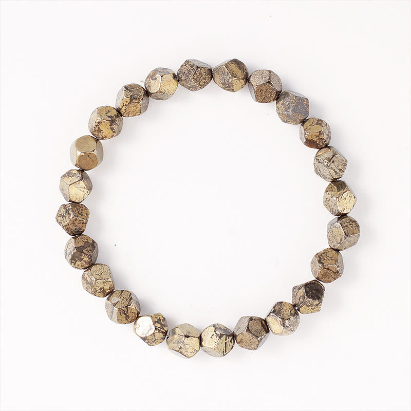 Wear FengShui Irregular Beads Pyrite Protection Confidence Bracelet