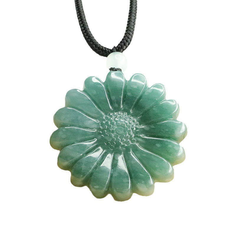 Wear FengShui Sunflower Jade Abundance Necklace Pendants