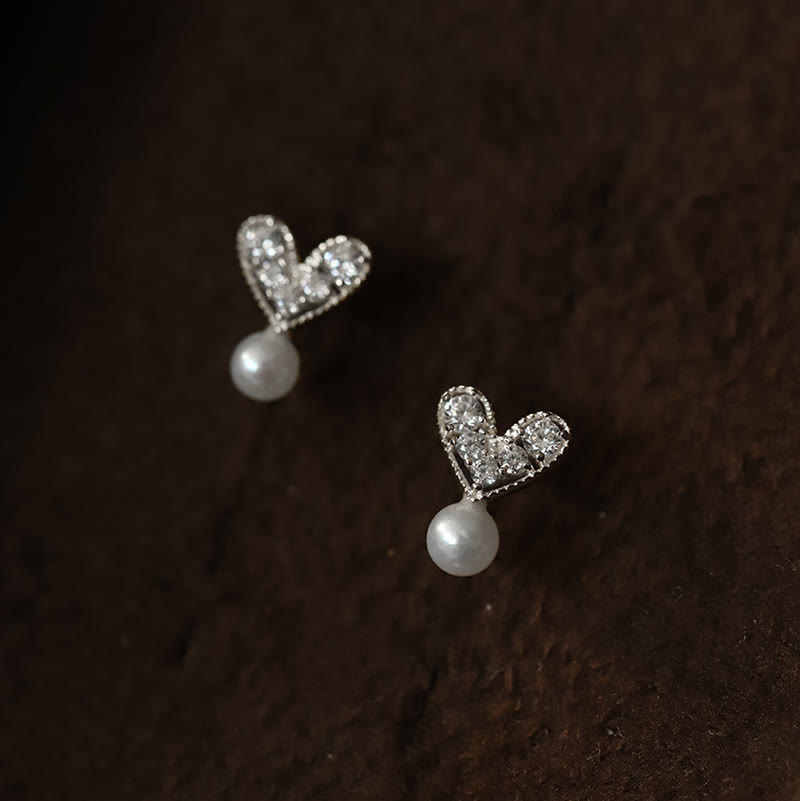Wear FengShui 925 Sterling Silver Plated With Gold Heart Design Sincerity Earrings