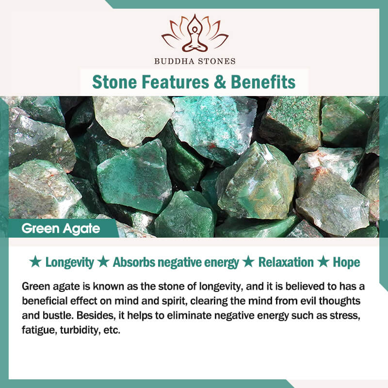 Wear FengShui Tibetan Natural Green Agate Healing Bracelet