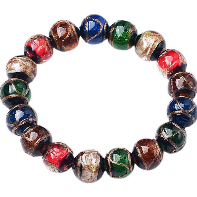 Wear FengShui Colorful Liuli Glass Bead Luck Bracelet