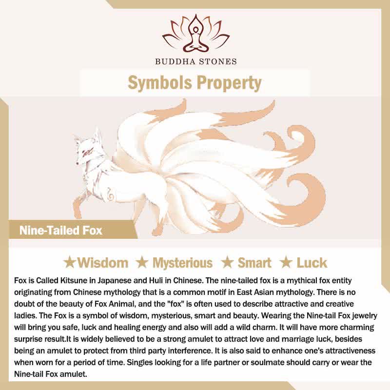 Wear FengShui Hetian Cyan Jade Nine Tailed Fox Luck Necklace String Pendant