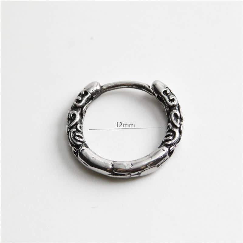 Wear FengShui Viking Celtic Hoop Titanium Steel Balance Earrings