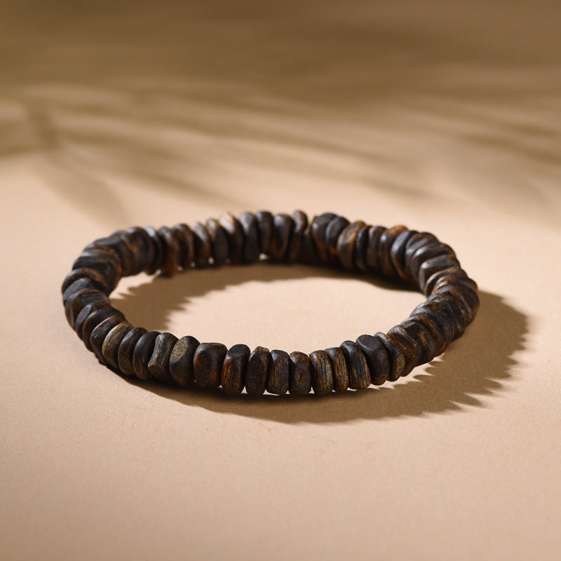Natural Sinking-Grade Hainan Agarwood Single-Circle Bracelet