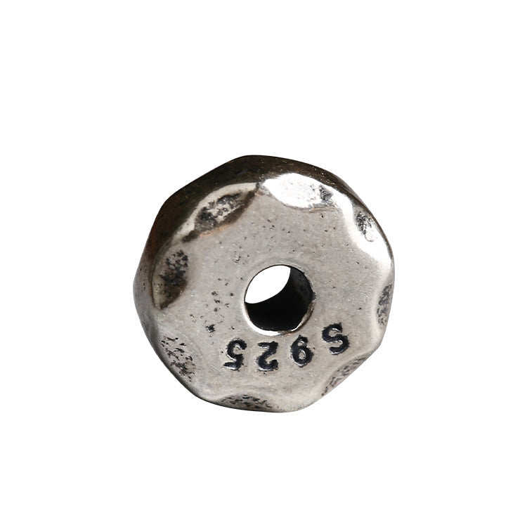 S925 Silver, Non-spaced Beads Straight Cut Irregular Spacer DIY Jewelry Accessories