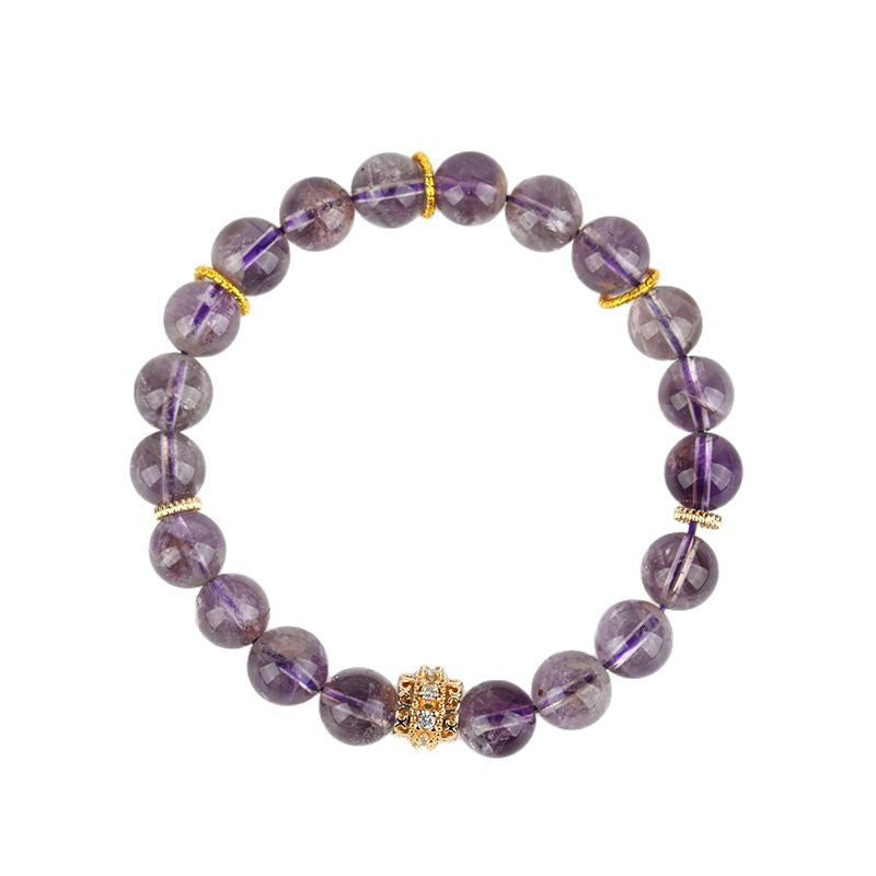 Natural Amethyst Single Circle Bracelet New Original Purple Crystal Bracelet for Women