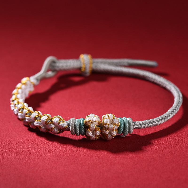 Handmade Zodiac Birth Year Couples Peach Blossom Bracelet β Peace & Joy Charm