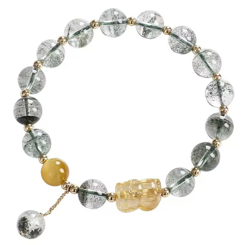 Buddha3bodhi Natural Green Ghost Crystal Pixiu Feng Shui Bracelet