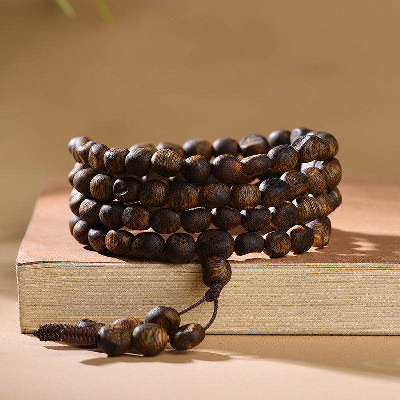 Natural Hainan Scarred Agarwood Bracelet