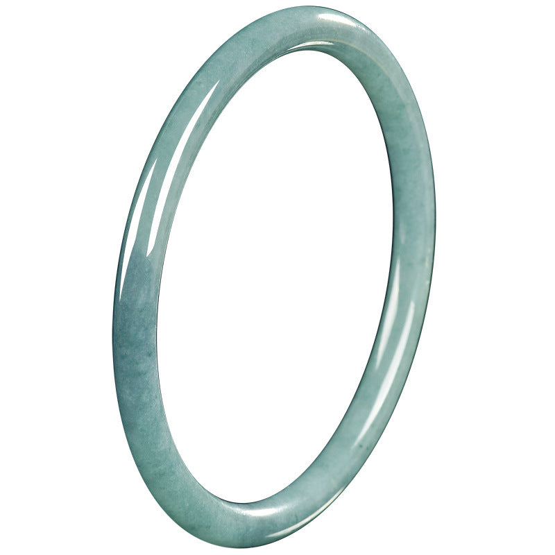 Natural Blue Water Jadeite Bangle for Women β A-Grade Jade, Elegant Round Bracelet