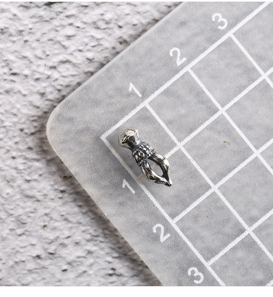 S925 Silver, Elephant Trunk God Vajra Pestle Pendant Disciple Bead Silver Pestle, Ending Bead Bracelet DIY Accessories