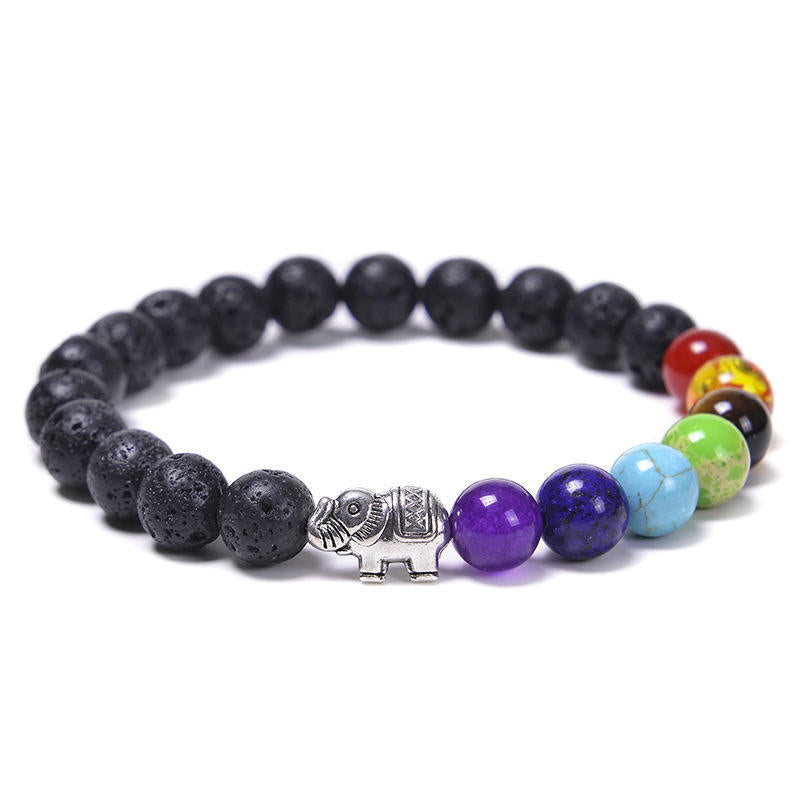 Chakra Energy Bracelet Tiger's Eye Stone Black Obsidian Healing Crystal Bracelet