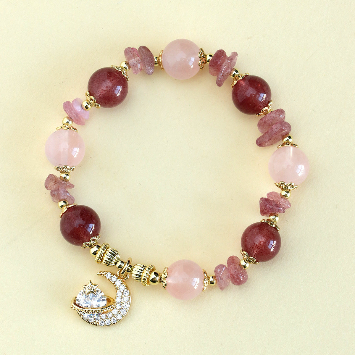 DIY Aquamarine Blue Crystal White Crystal Bracelet Snowflake Starry Sky Bracelet for Women