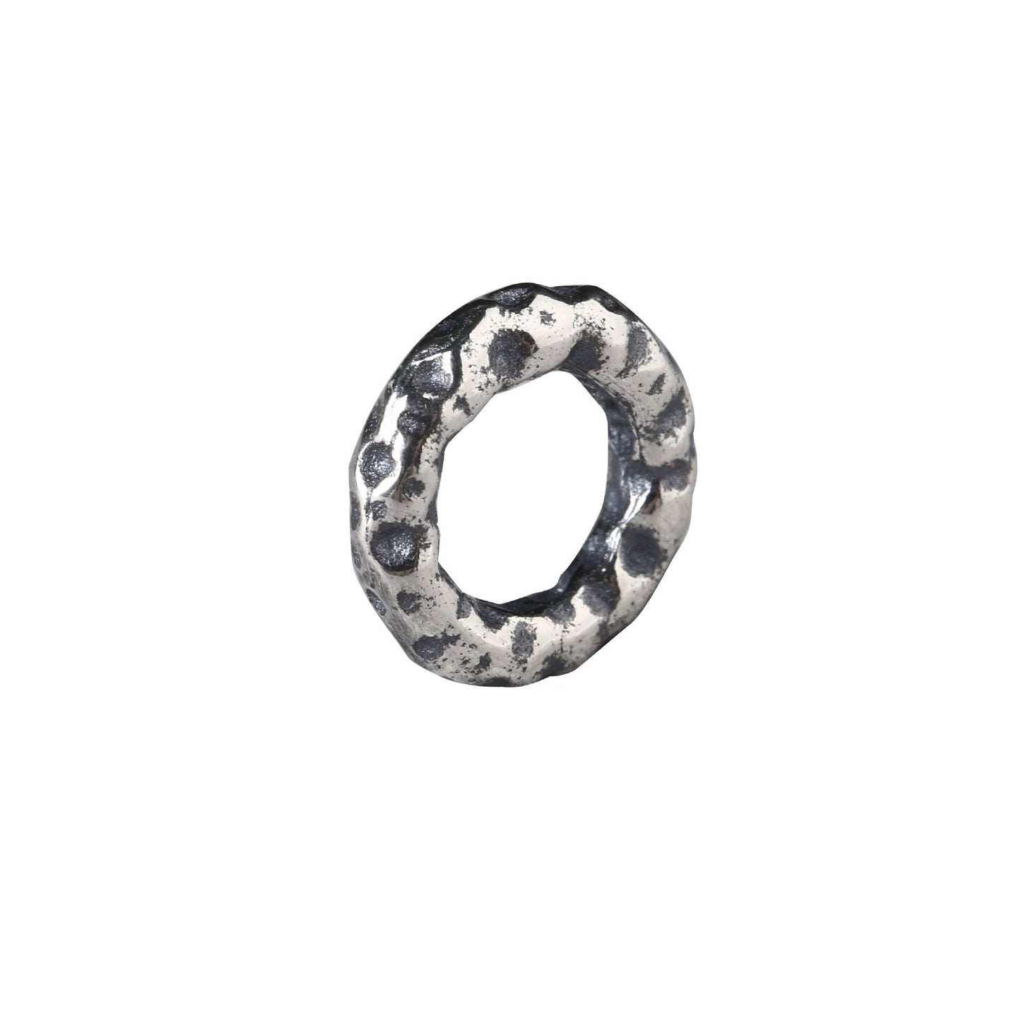 S925 Silver, Crater Card Ring Running Ring DIY Bracelet Small Silver Ring Accessories