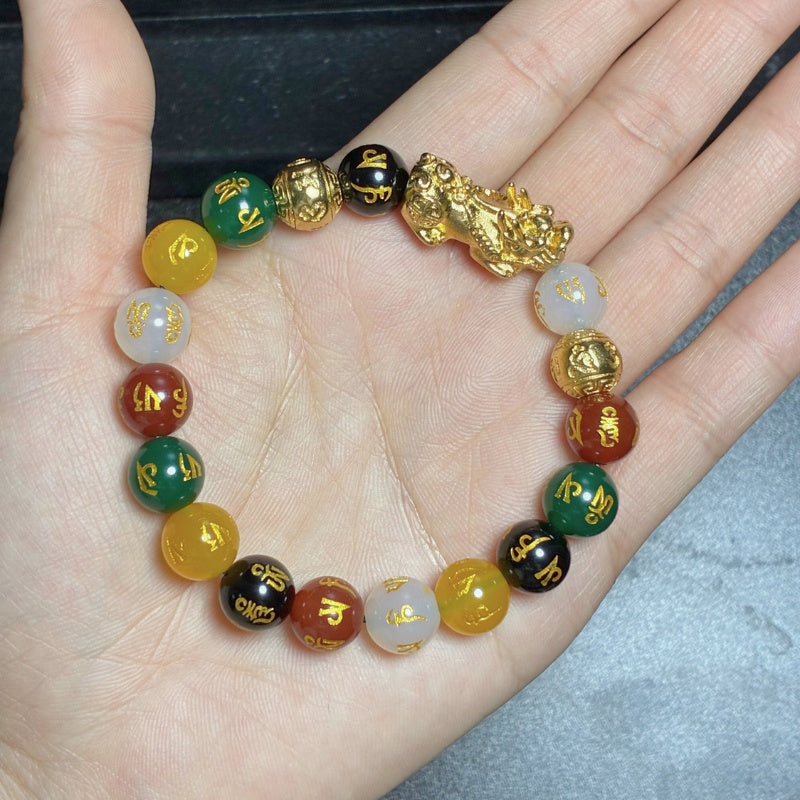 Buddha & Karma Pixiu Five Elements Crystal Bracelet β Align with Abundance and Elemental Balance
