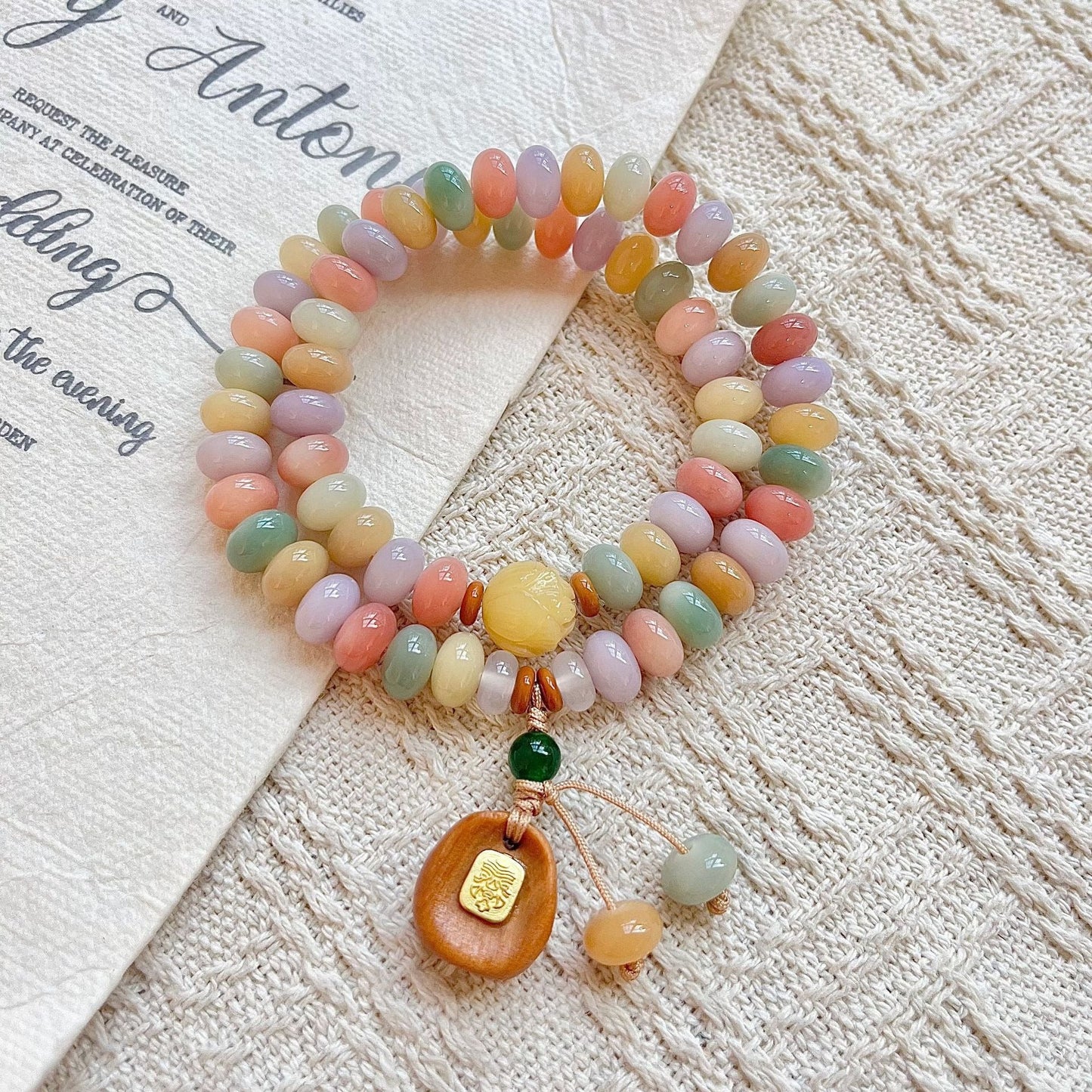 Double-Wrap Bodhi Bead Bracelet β Elegant & Minimalist Styles in Soft, Serene Tones