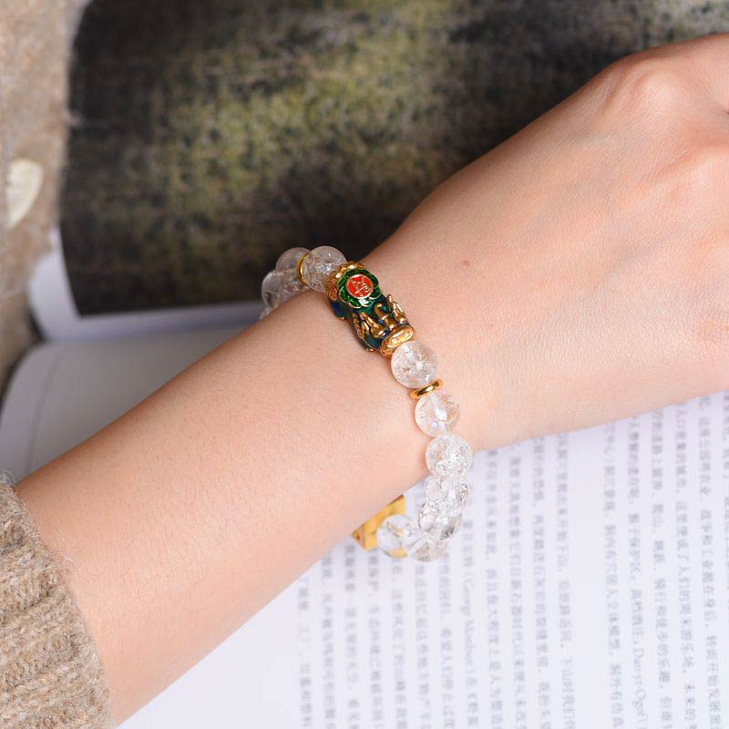 Buddha3bodhi Color-Changing Pixiu White Crystal Dice Wealth Bracelet