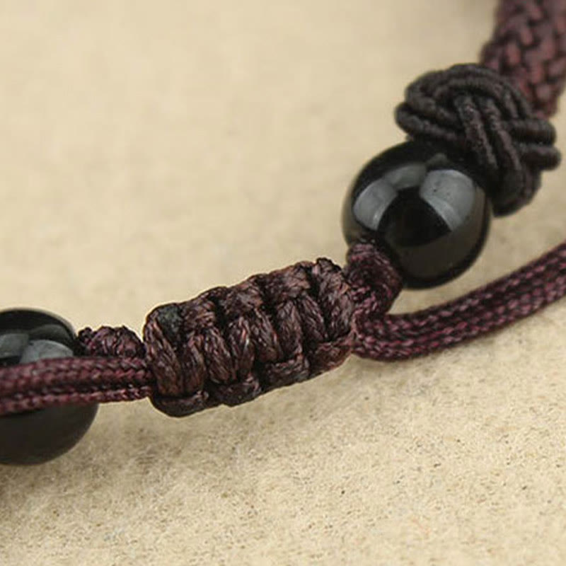 Wear FengShui Tibetan Nine-Eye Dzi Bead Three-eyed Dzi Bead Protection String Necklaces Pendant